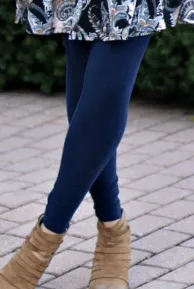 Solid Navy Leggings