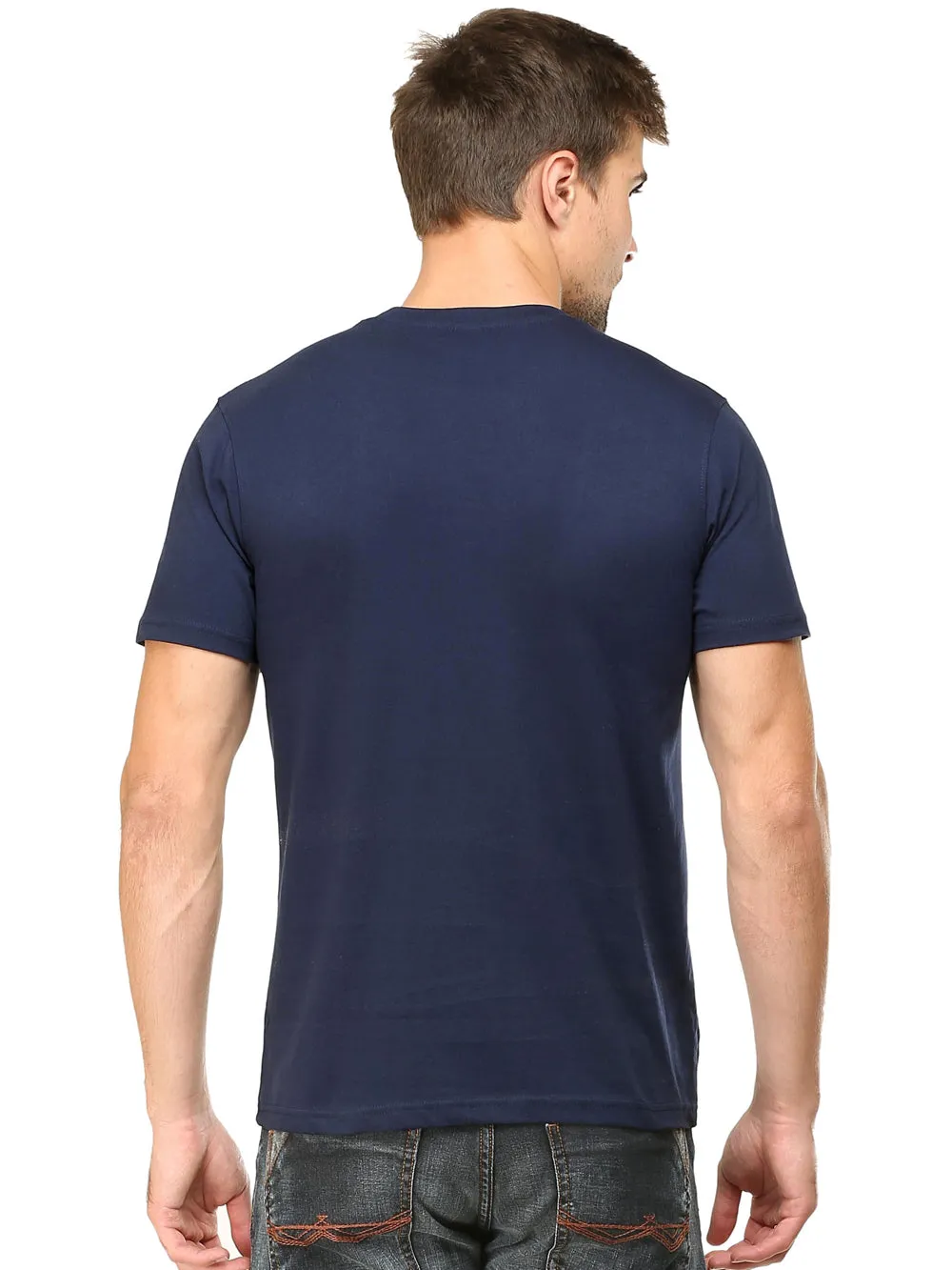 Solids : Premium Navy Blue Unisex T -shirt