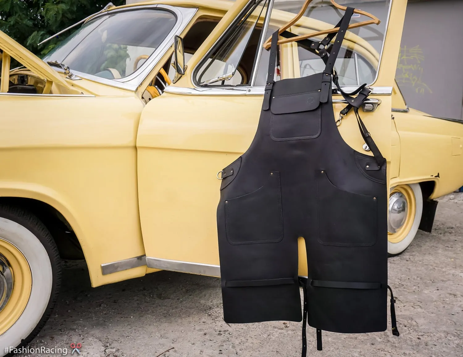 Split Leg Leather Apron, Personalized Castom Apron