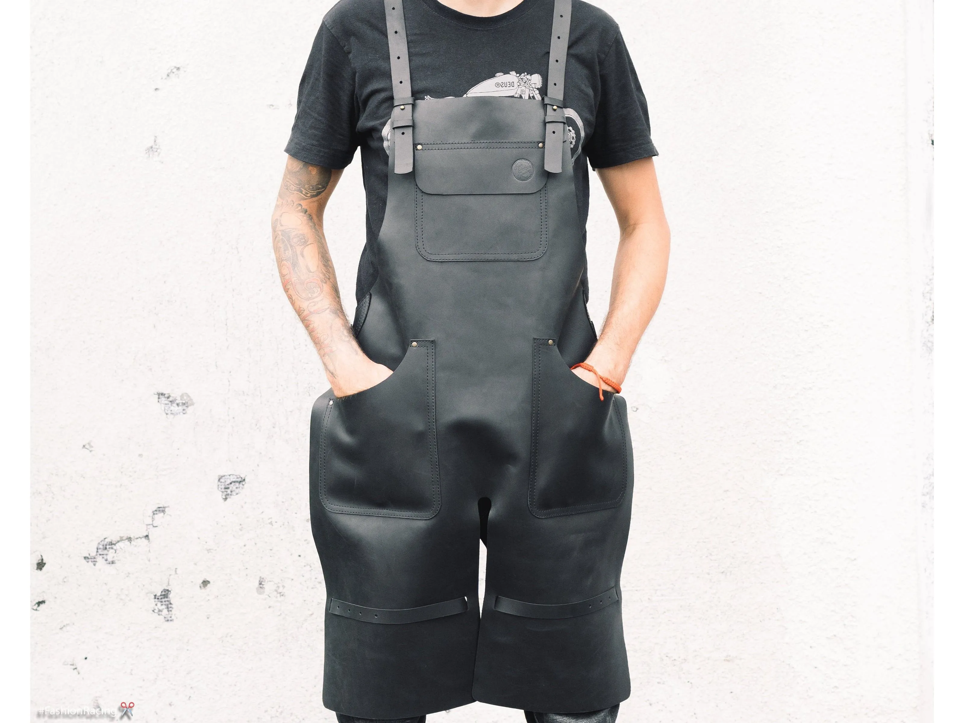 Split Leg Leather Apron, Personalized Castom Apron