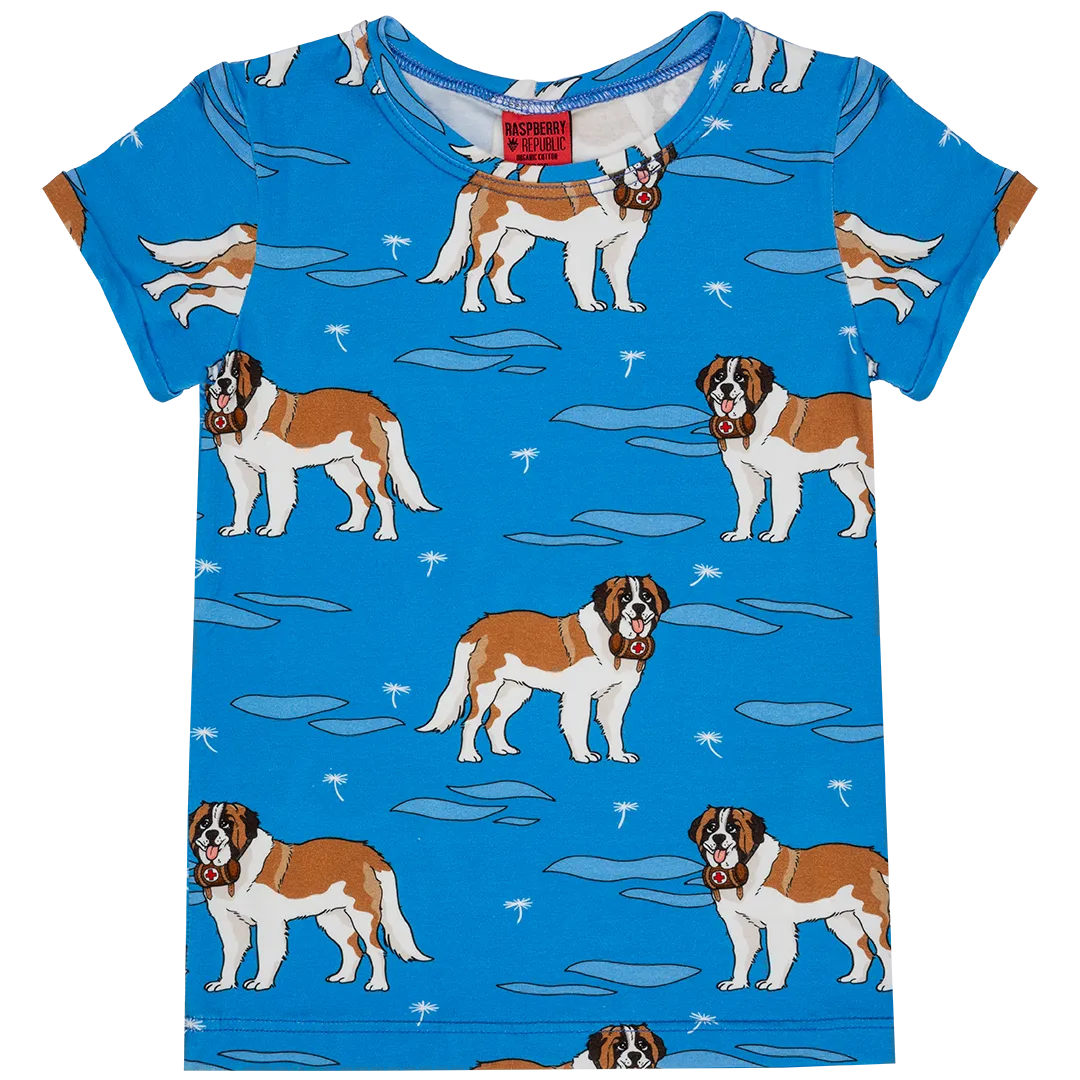 St Bernard (Blue) Short-Sleeve T-Shirt (18 months - 5 years and 9 - 11 years)