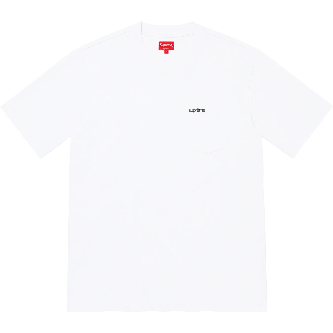 Supreme Embroidery Logo Pocket Tee White