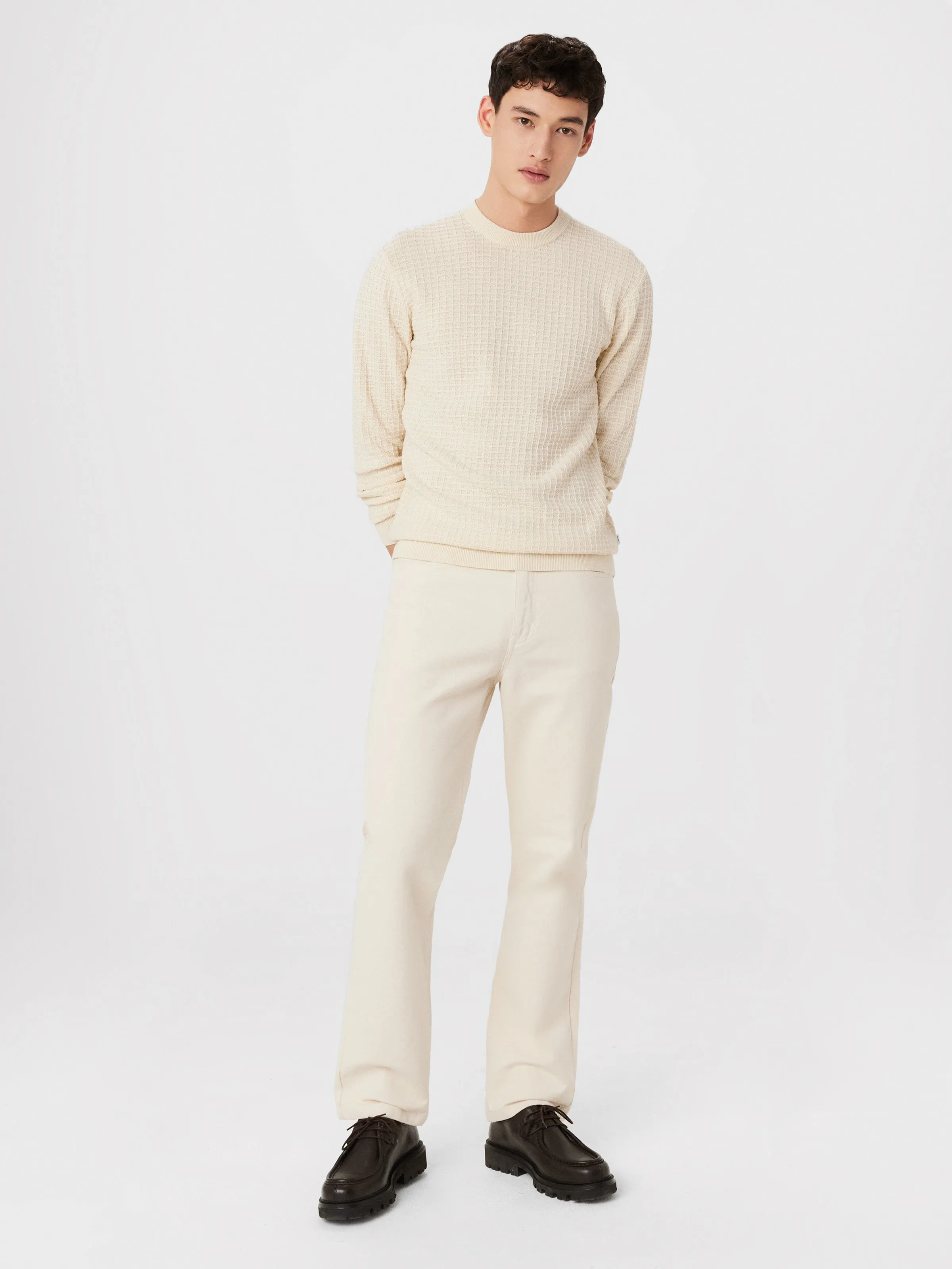 The SeaCell™ Waffle Sweater in Oatmeal