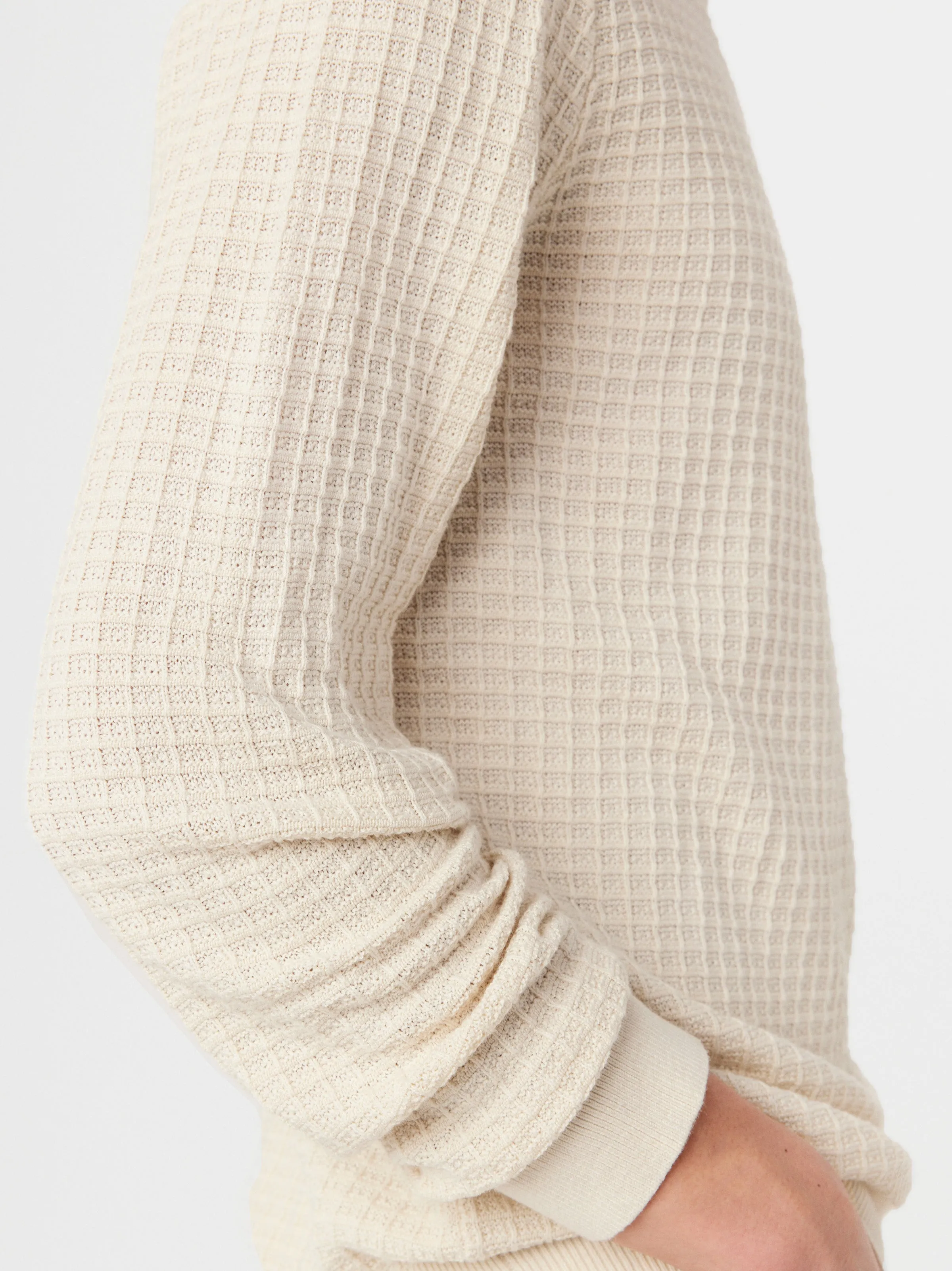 The SeaCell™ Waffle Sweater in Oatmeal