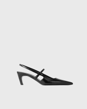 THE SHARP SLINGBACK HEEL / BLACK