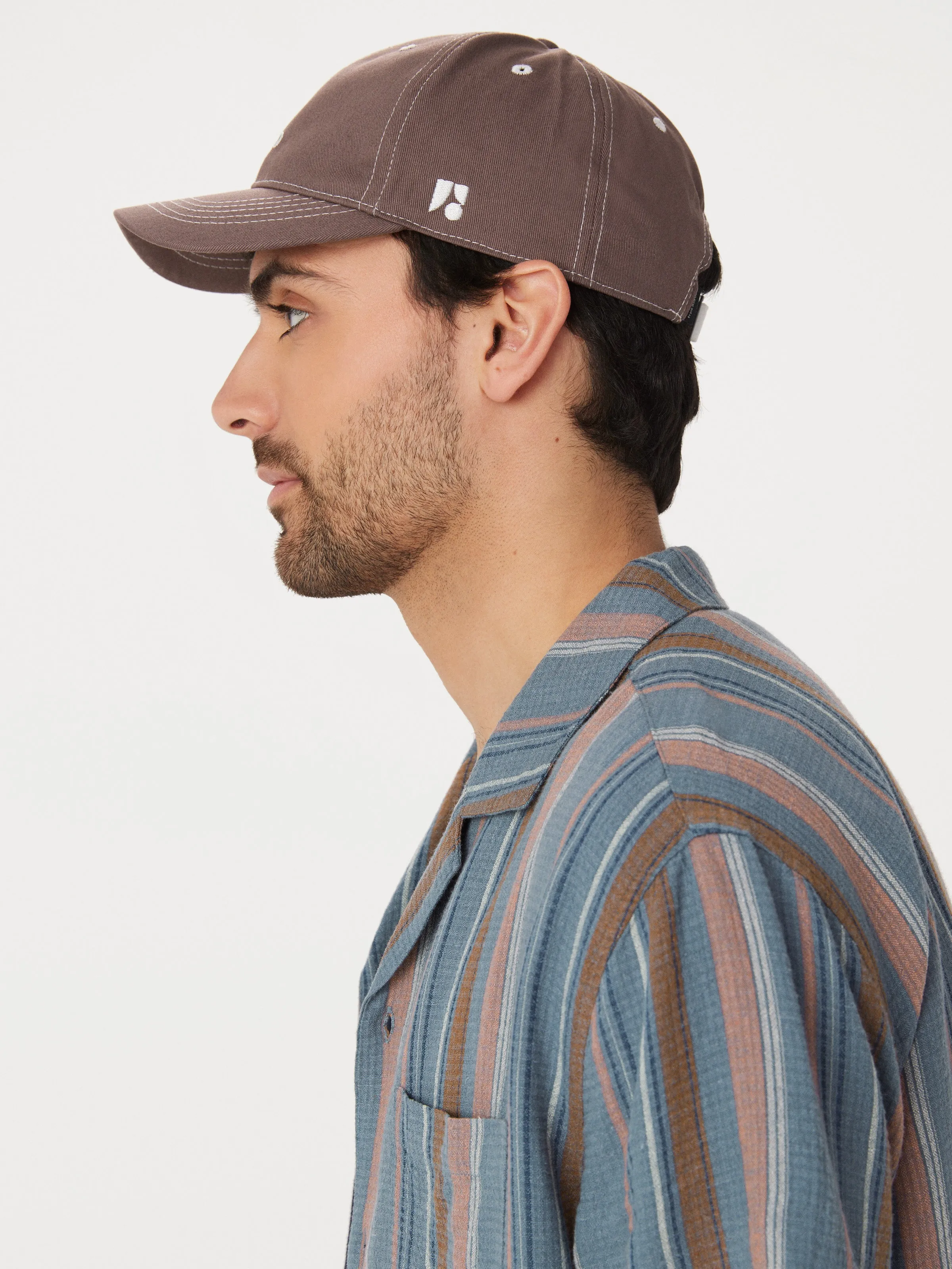 The Two Tone Dad Cap in Dark Clay