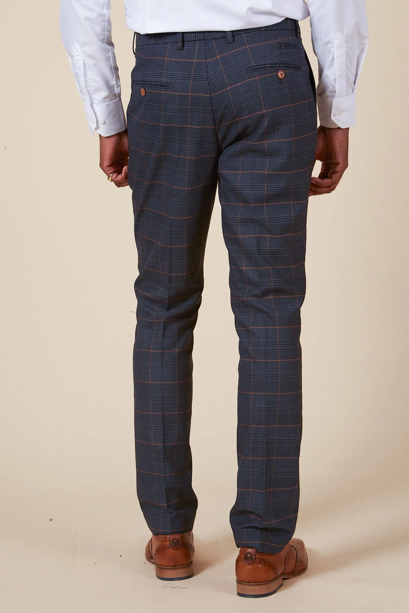 The WBA Collection - JENSON Marine Navy Check Suit As Worn By John Swift