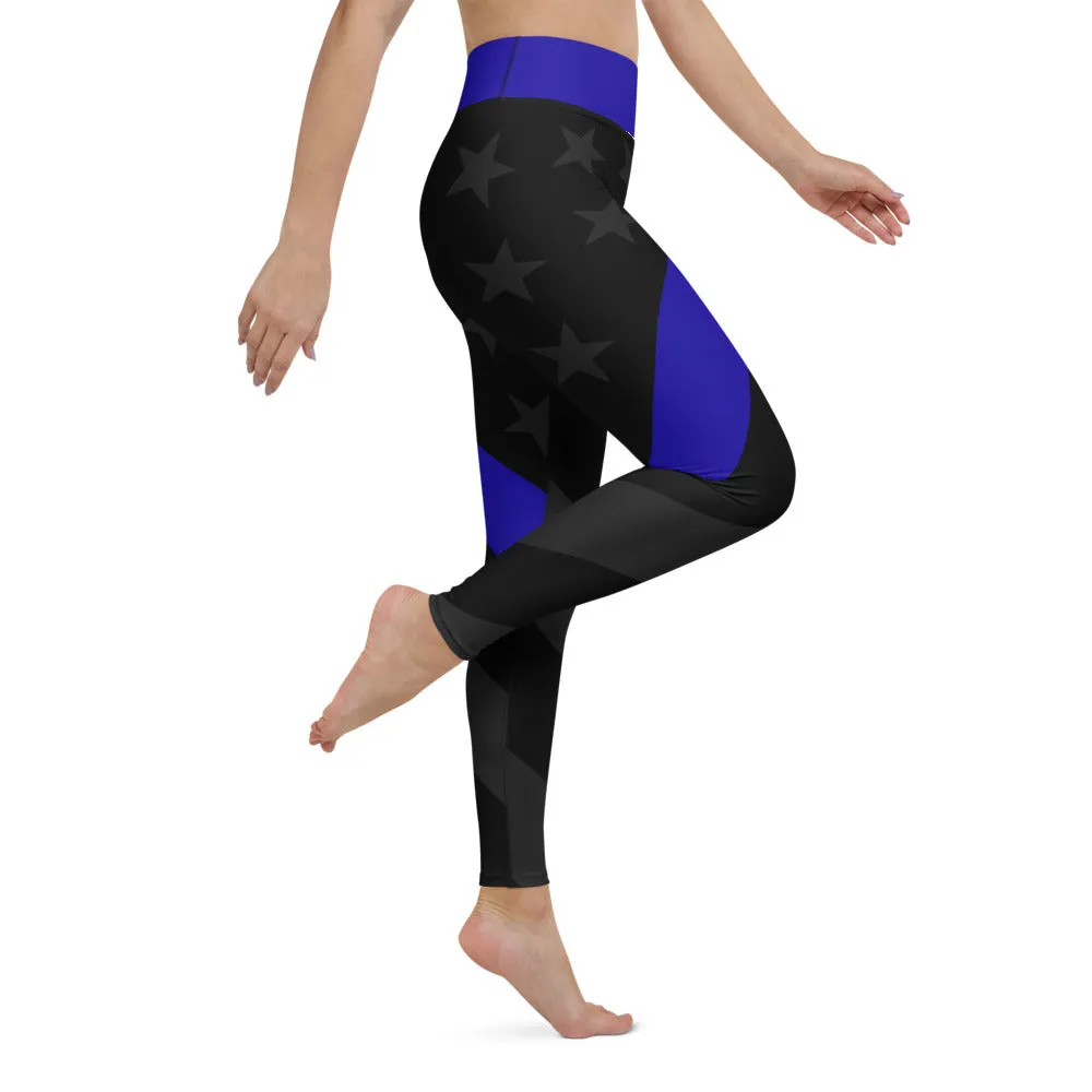 Thin Blue Line Stealth Yoga Leggings