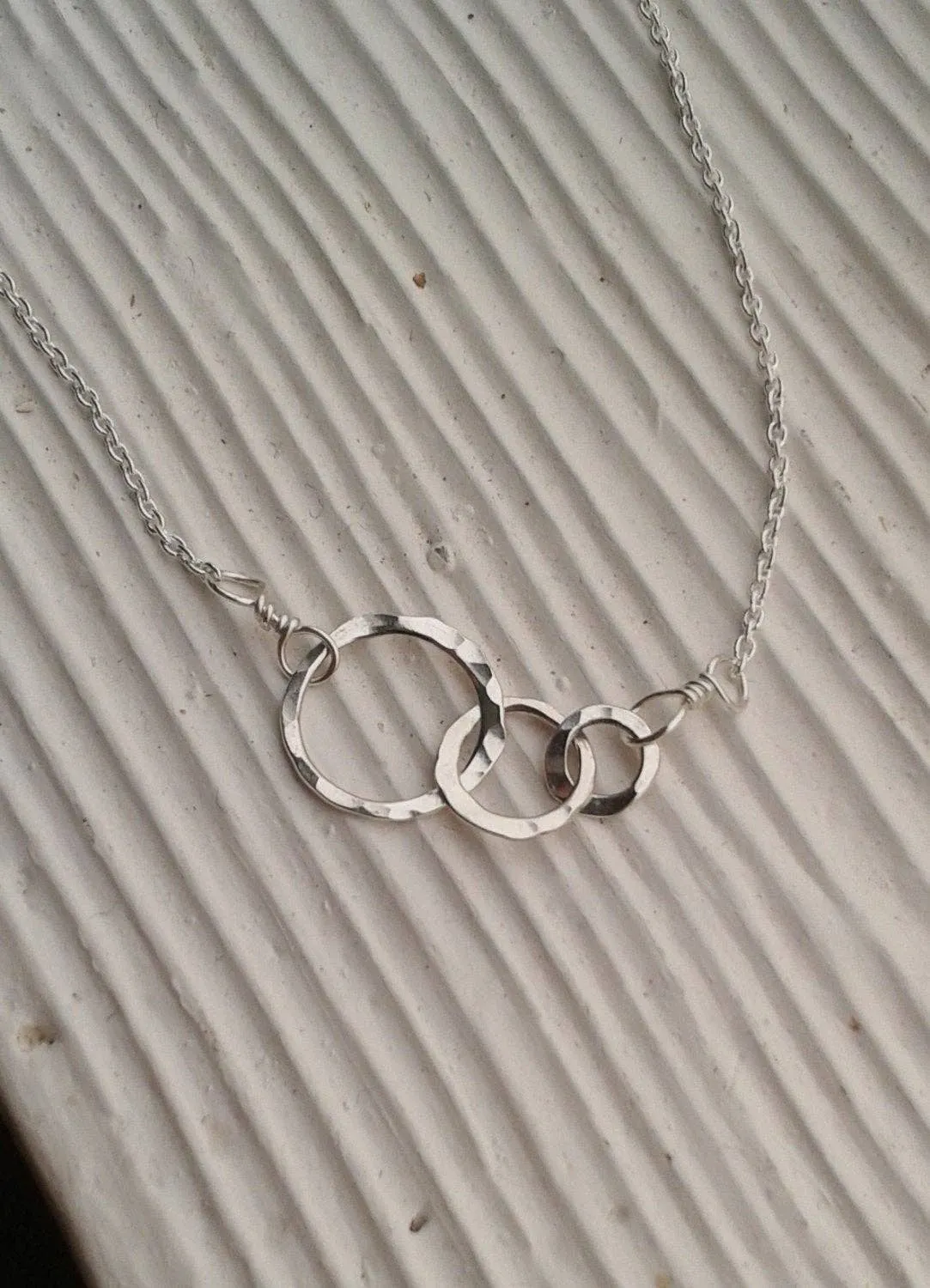 Three Rings Sterling Silver Necklace