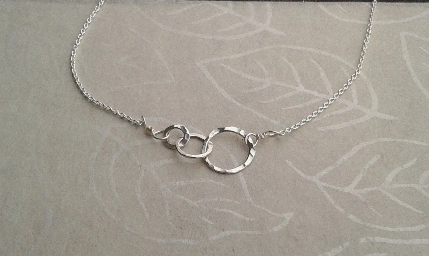 Three Rings Sterling Silver Necklace