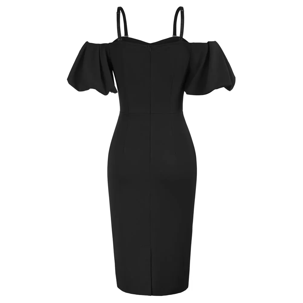 Two-Way Ruched Dress Spaghetti Straps Off-Shoulder Bodycon Slip Dress