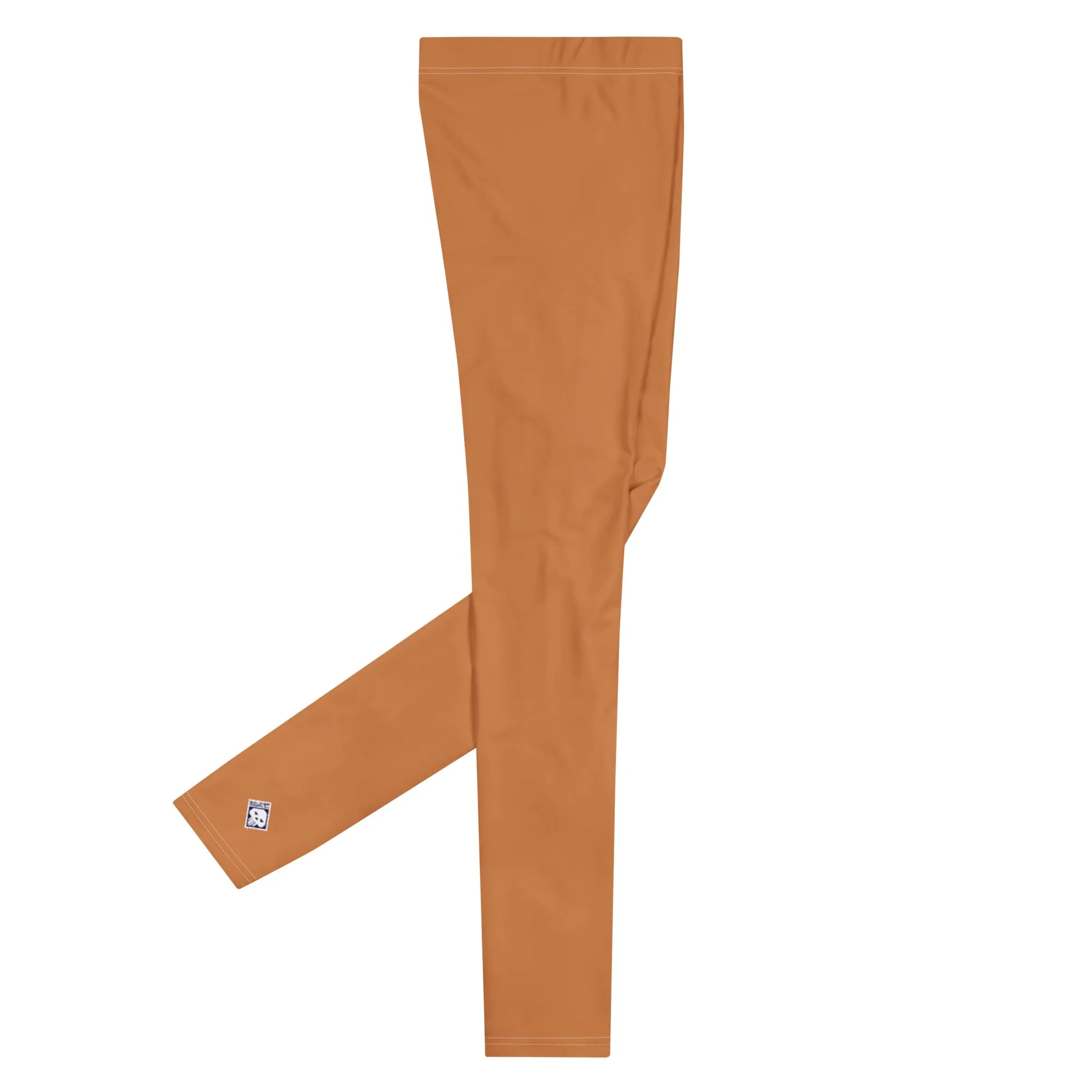 Urban Chic: Solid Color Workout Leggings for Him - Raw Sienna