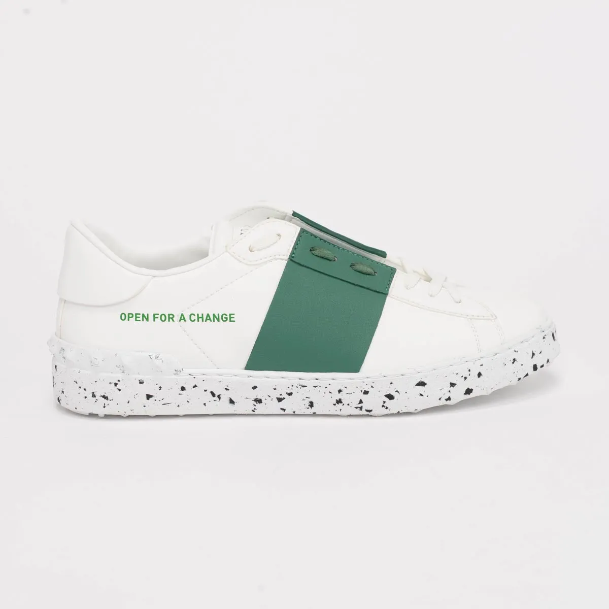 Valentino White Leather Open For Change Sneakers 41.5