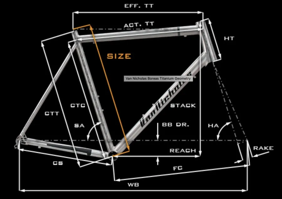 Van Nicholas Boreas Titanium Road Rim Frameset