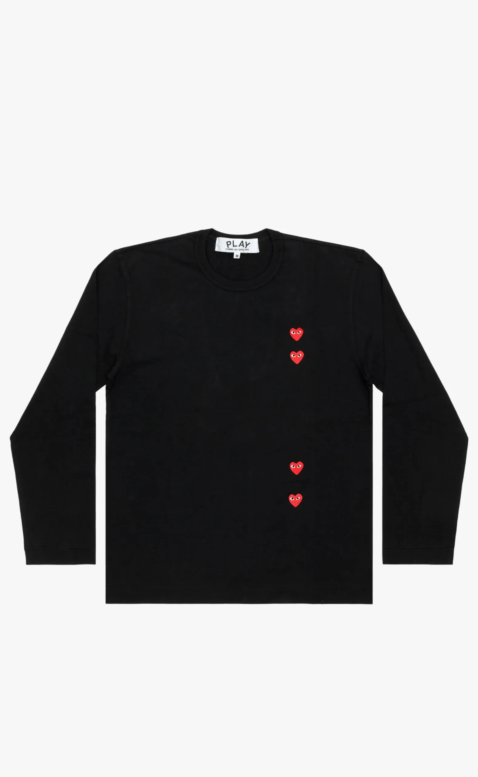 VERTICAL 4 HEART BLACK LONGSLEEVE