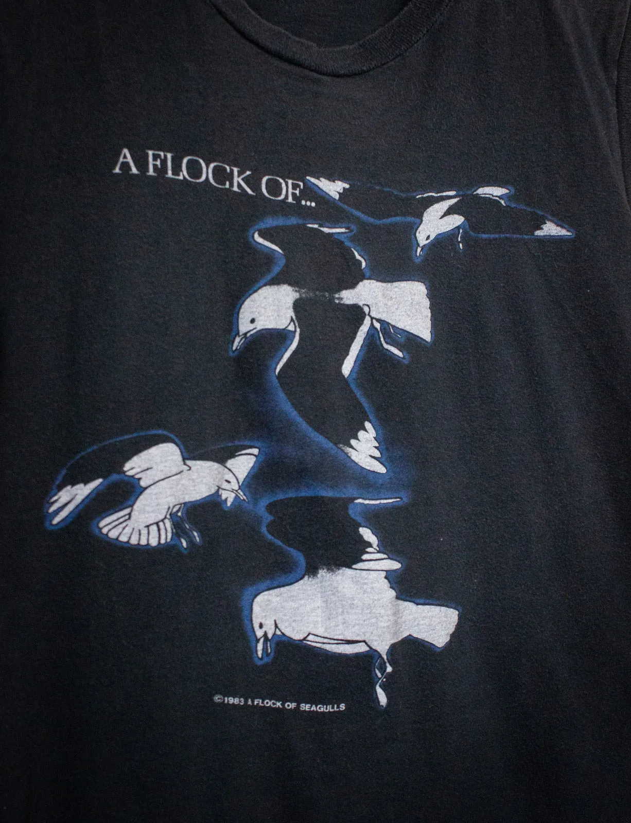 Vintage Flock of Seagulls Concert Muscle T Shirt 1983 Medium