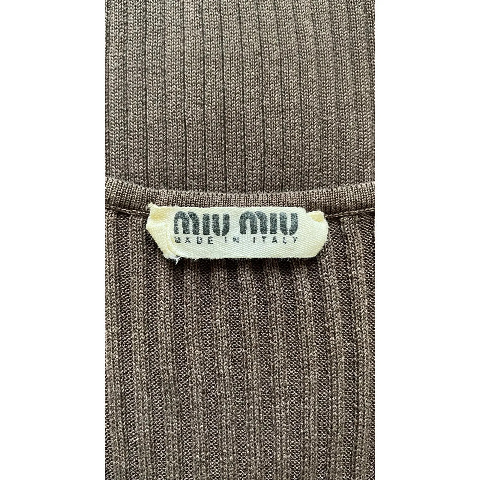 Vintage Miu Miu Brown Sweater Tank