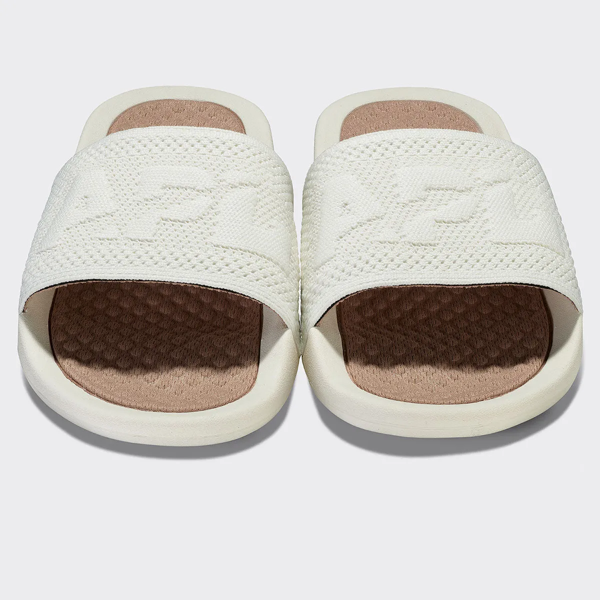 Women's Big Logo TechLoom Slide Ivory / Almond