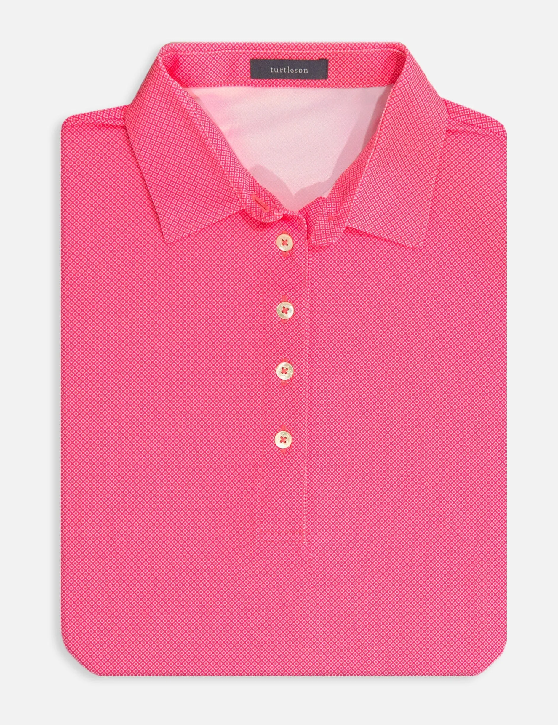 Women's Clare Mini Diamond Jacquard Performance Polo - Seasonal