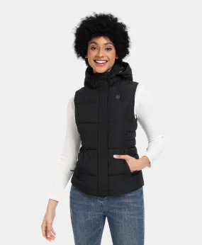 Women's Heated Down Vest - Black/Gray (Apparel Only)