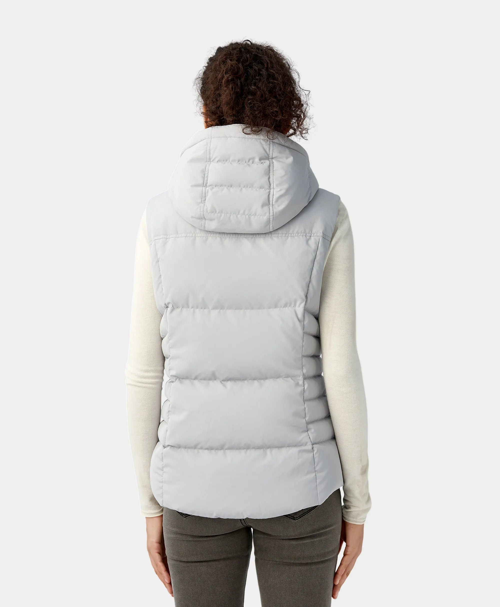 Women's Heated Down Vest - Black/Gray (Apparel Only)