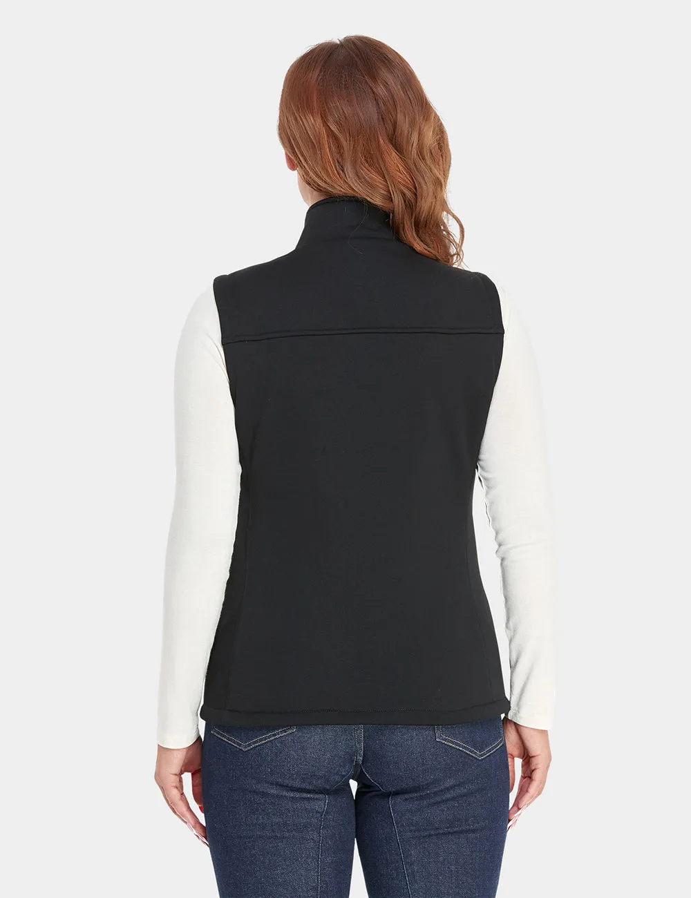 Women's Heated Fleece Vest - Black