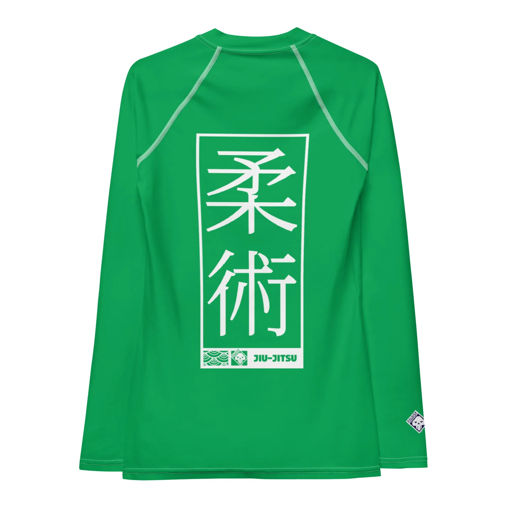 Womens Long Sleeve BJJ Rash Guard - Jiu-Jitsu 009 - Jade