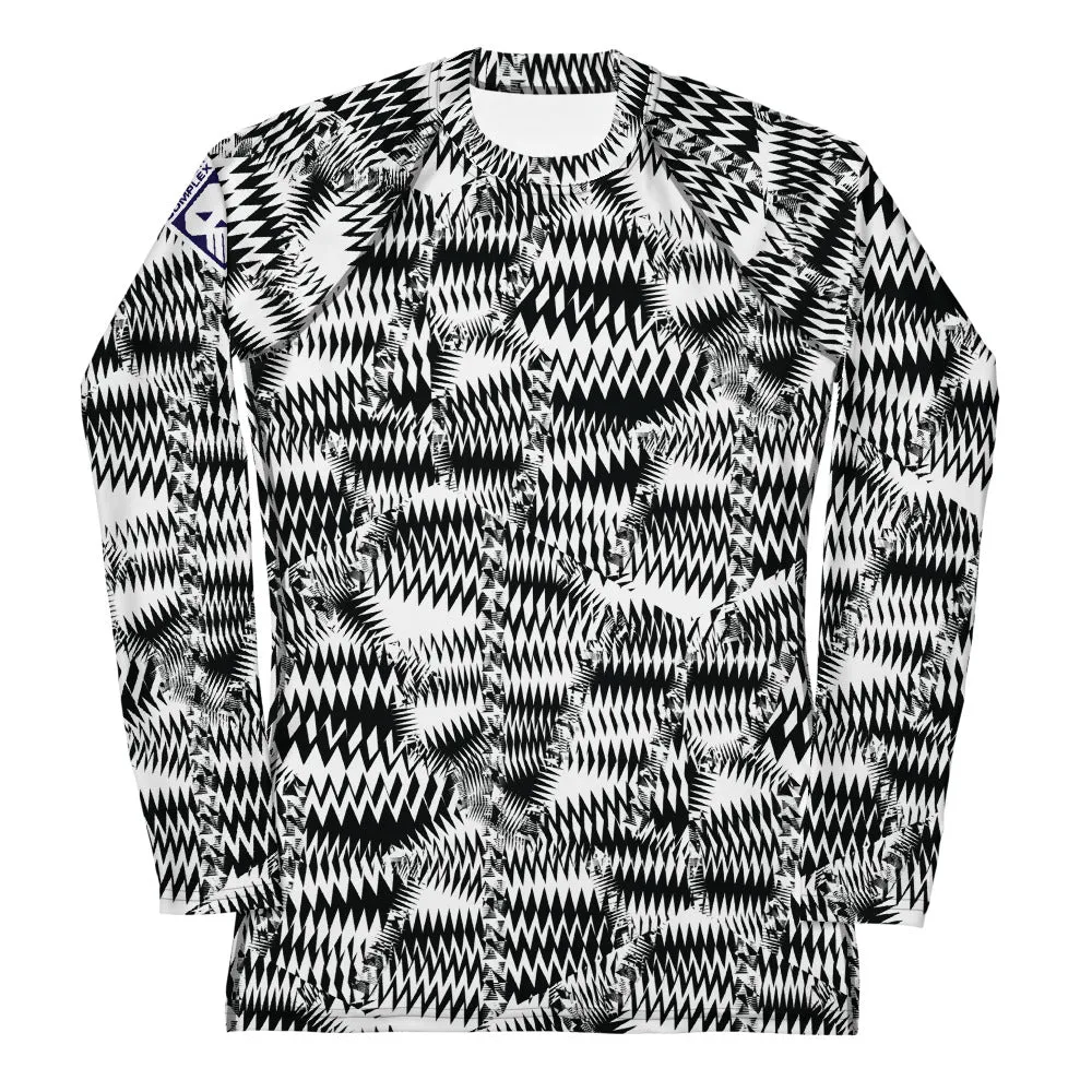 Women's Long Sleeve Razzle Dazzle Camouflage Rash Guard