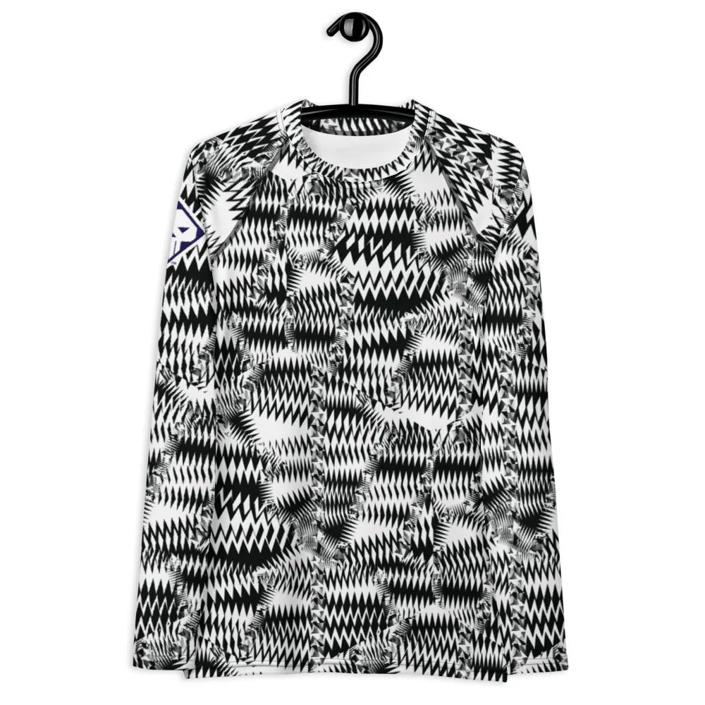 Women's Long Sleeve Razzle Dazzle Camouflage Rash Guard