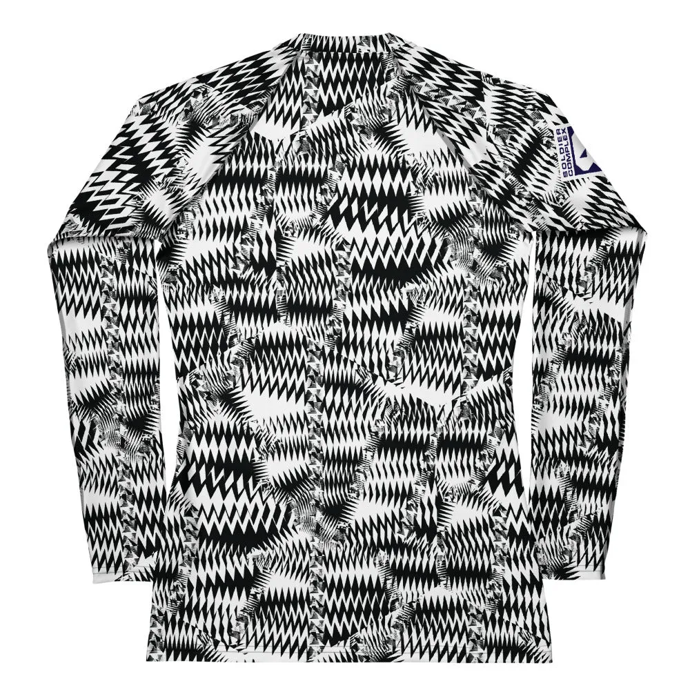 Women's Long Sleeve Razzle Dazzle Camouflage Rash Guard