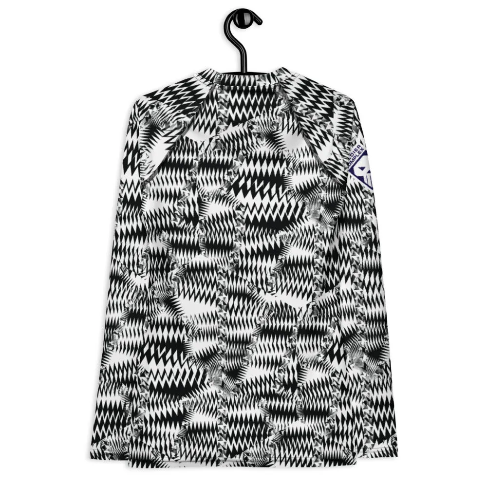 Women's Long Sleeve Razzle Dazzle Camouflage Rash Guard