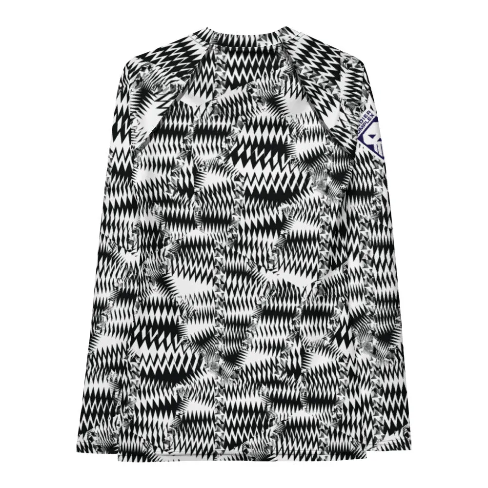 Women's Long Sleeve Razzle Dazzle Camouflage Rash Guard