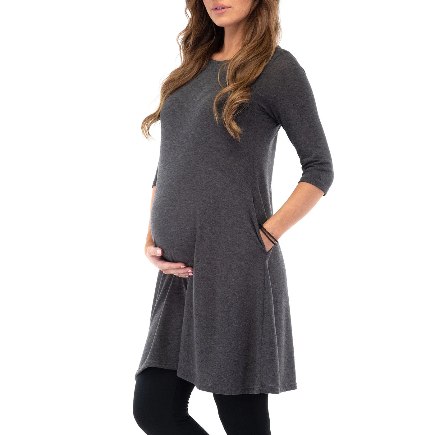 Women's Maternity Hacci Tunic with Pockets