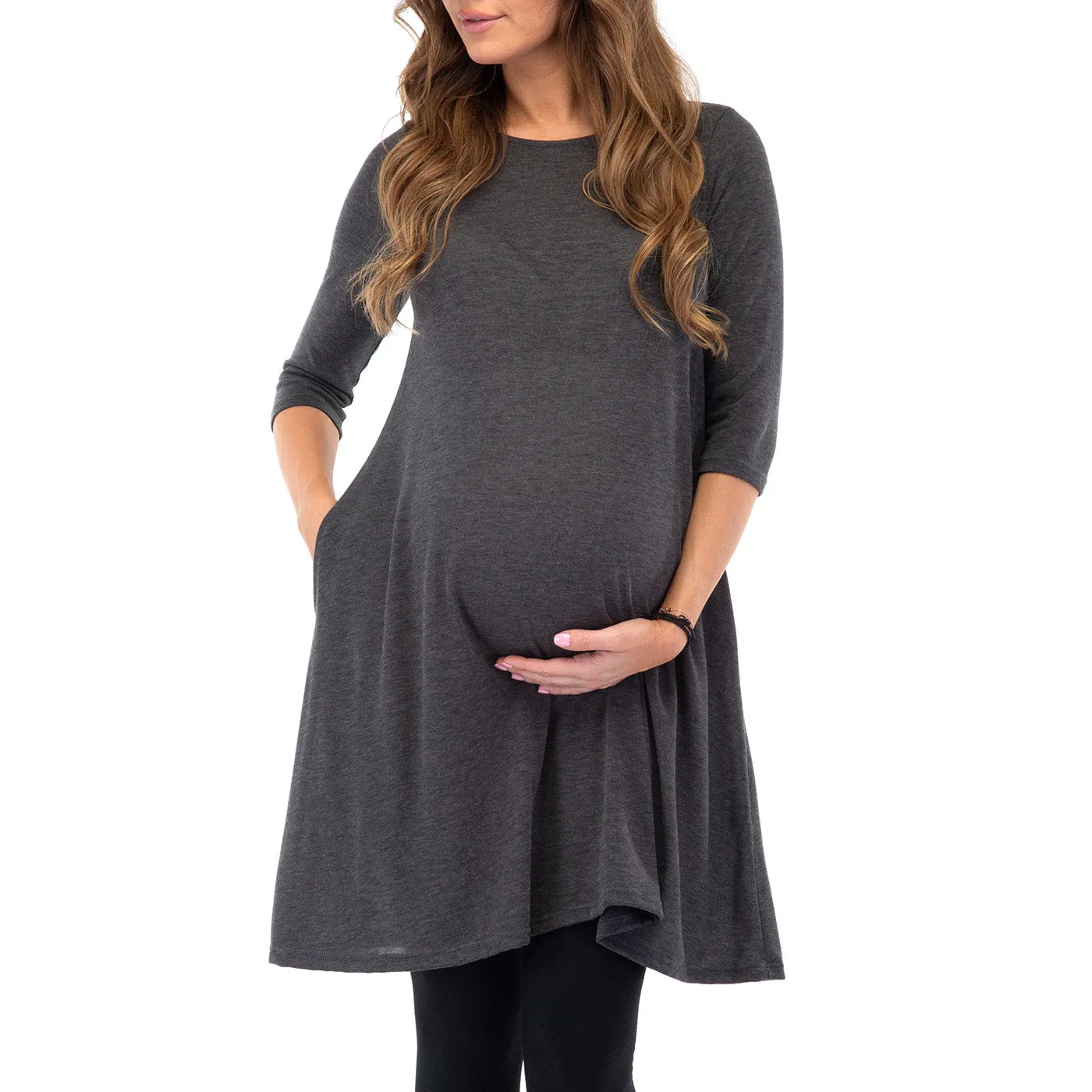 Women's Maternity Hacci Tunic with Pockets